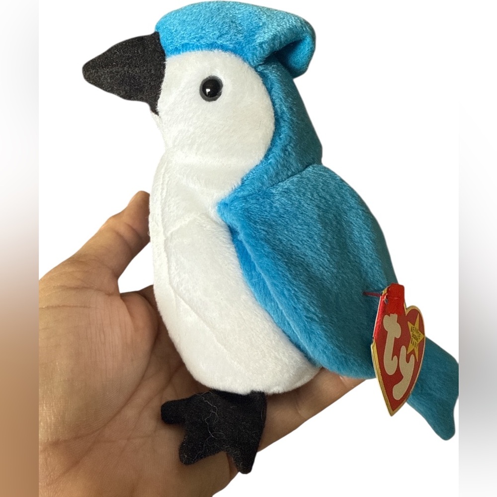 Ty Beanie Baby Rocket the Blue Jay Bird – Retired Vintage Plush